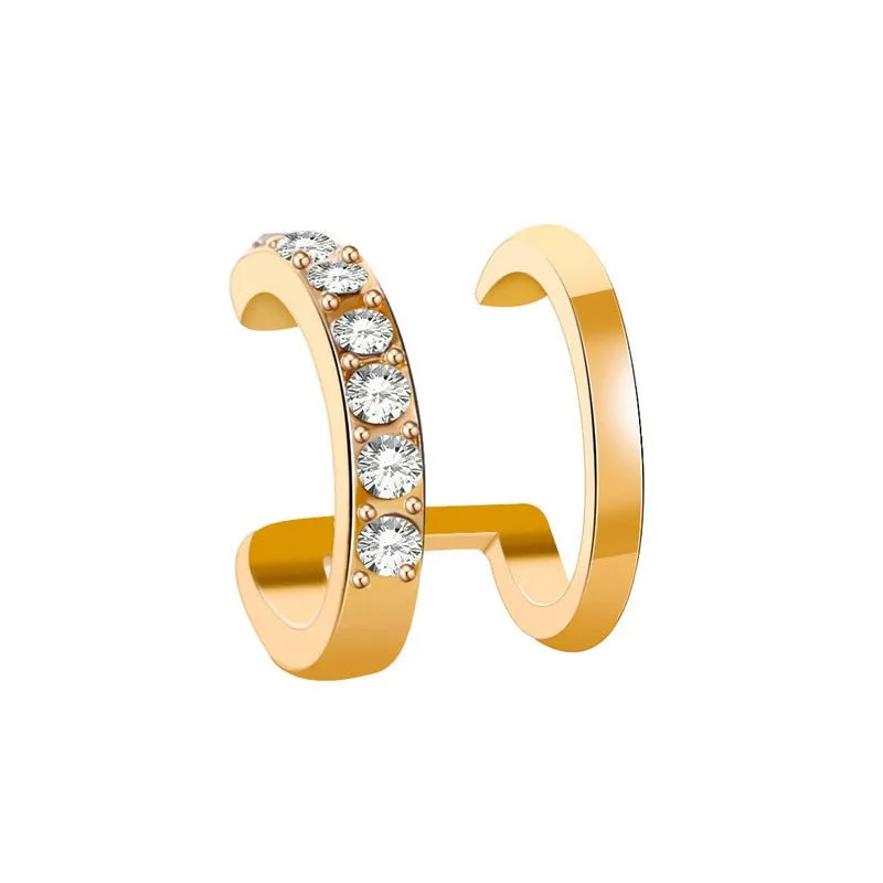 Exquisite Rhinestone Decor Ear Cuff Earring For Woman Ear
