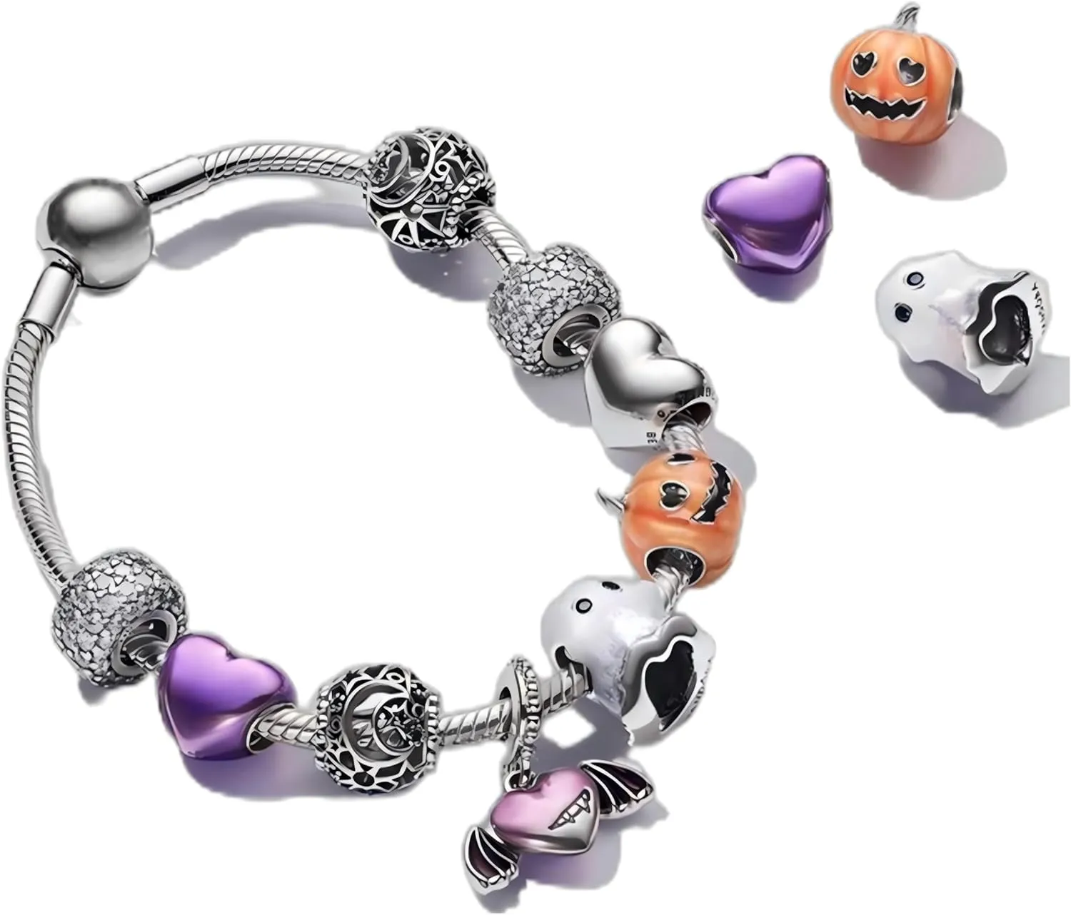 Family Cute Fashion Love Heart Charms for Bracelets and Necklaces Birthdays Jewelry Women's Bead Charms Halloween and Christmas Charms