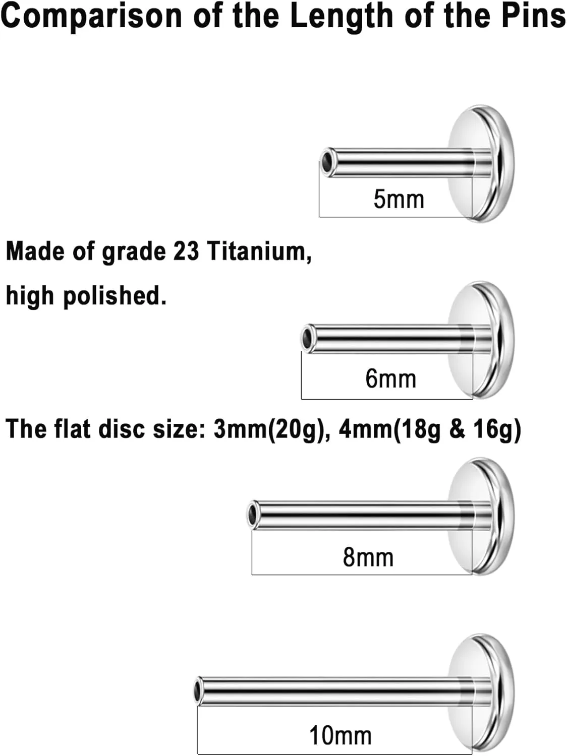 FANSING G23 Titanium Threadless Nose Studs