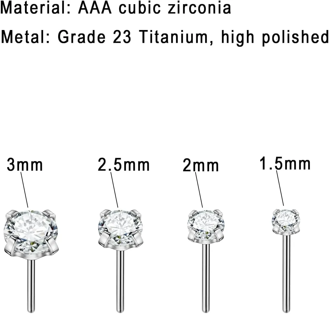 FANSING G23 Titanium Threadless Nose Studs