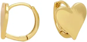 Fashion Heart Hoop Earrings 18K Gold Plated Love Hearts Cute Small Huggie Hoops Cartilage Piercing Earring Minimalist Jewelry Gifts for Women Valentine
