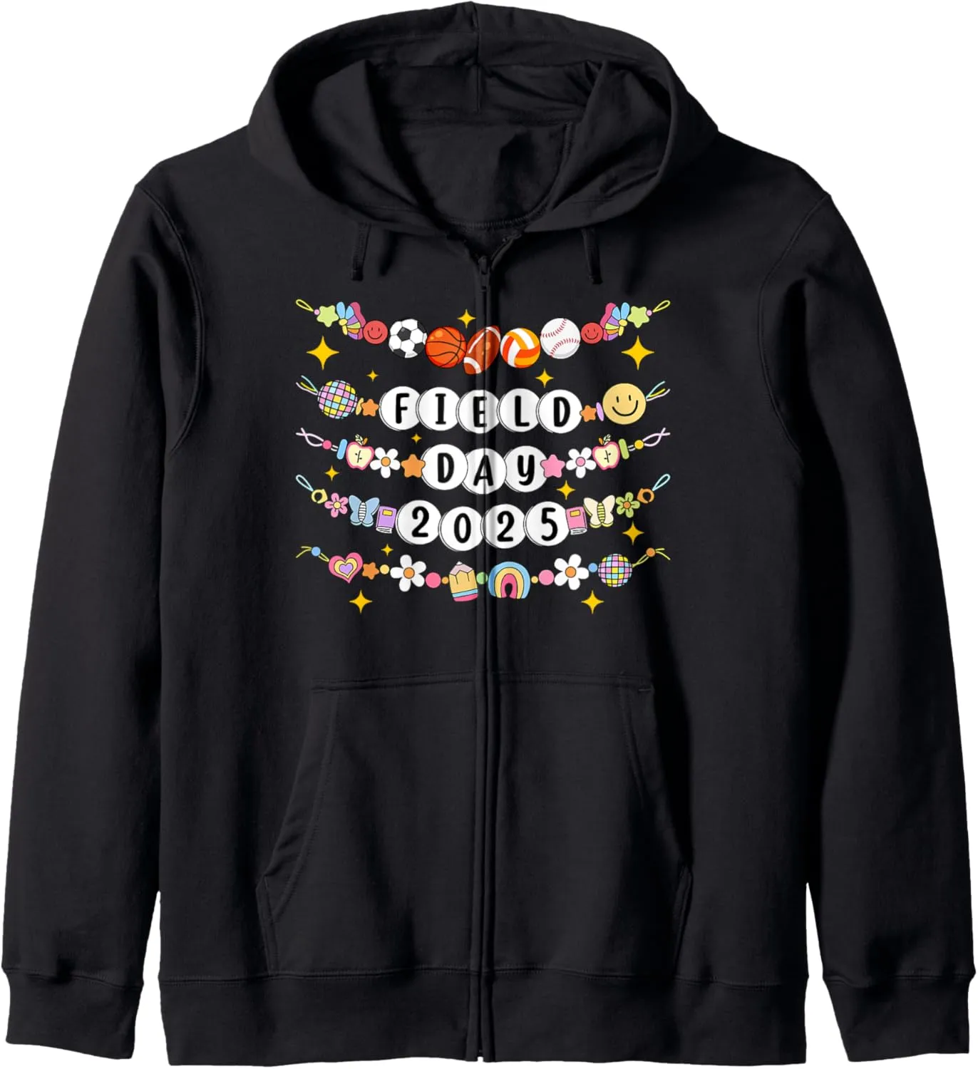 Field Day 2025 Friendship Bracelets Let The Games Begin Kids Zip Hoodie