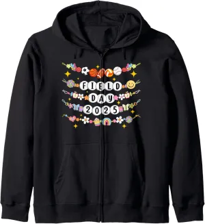 Field Day 2025 Friendship Bracelets Let The Games Begin Kids Zip Hoodie