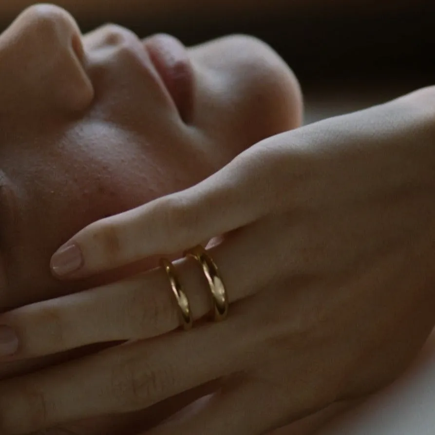 Fine Twin Tusk Ring