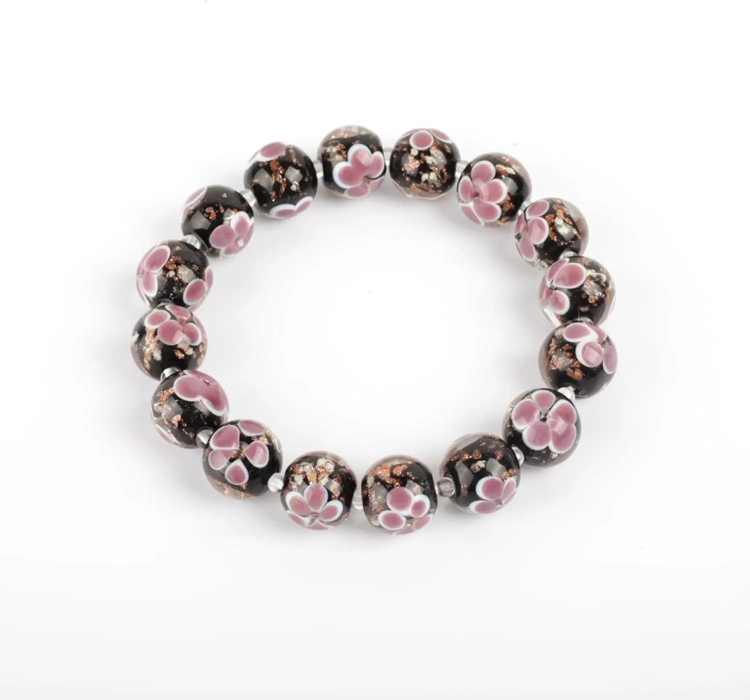 Firefly Bracelet 12mm Luminous Bead Bracelet Healing Crystal Glass Beads Bracelet Glass Beads Stretch Bracelets for Women Jewelry