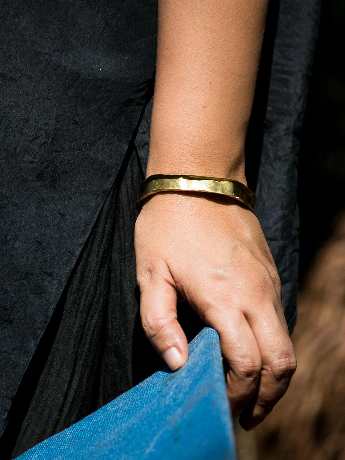Fold Cuff Bangles Set Gold