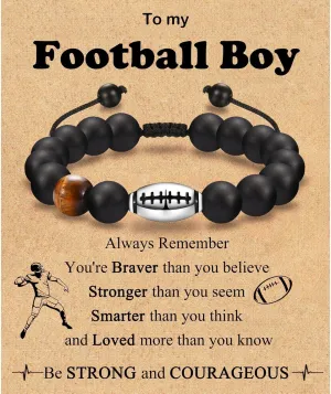 Football Baseball Basketball Soccer Bracelet Gifts for Teen Boys Player Son Grandson Nephew Team Friends Brother, Graduation Birthday Christmas Gifts for Teenage Boys