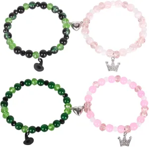 for Elphaba Galinda Friendship Crown Witch Hat Matching Bracelets, Wicked BFF Couples Accessories Gifts for Fans Dress Decor