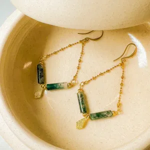 Foresta: Moss Agate V Earring