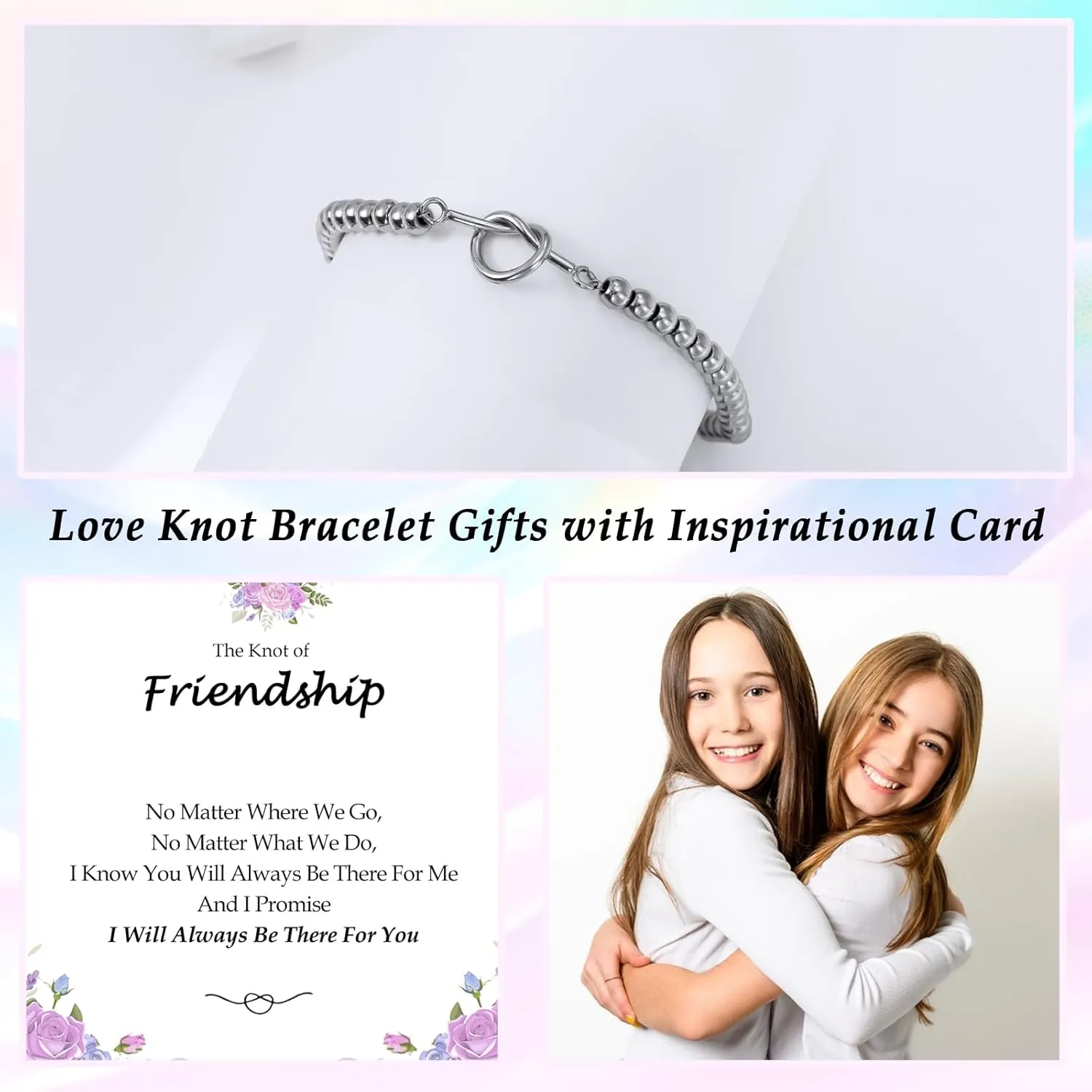 Forever Love Knot Infinity Bracelets Gifts for Women Christmas Birthday Gifts for Daughter Granddaughter Bracelet Gifts, Bestie Friend Jewelry Graduation Gifts for Her