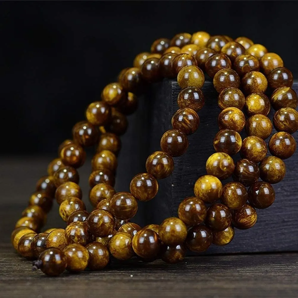 Fozhu Bracelets Set, Buddhist Rosary Multi-Circle Rosary Hand-held, Unisex wenwan Buddha Beads Tibetan Buddhist Meditation Design Ornaments,(10mm)