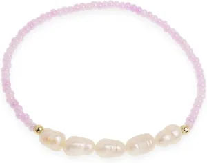 Freshwater Pearl Seed Bead for Women, Dainty Handmade Bohemian Stone Beaded Stretch Friend Bracelet Summer Beach Jewelry Gift