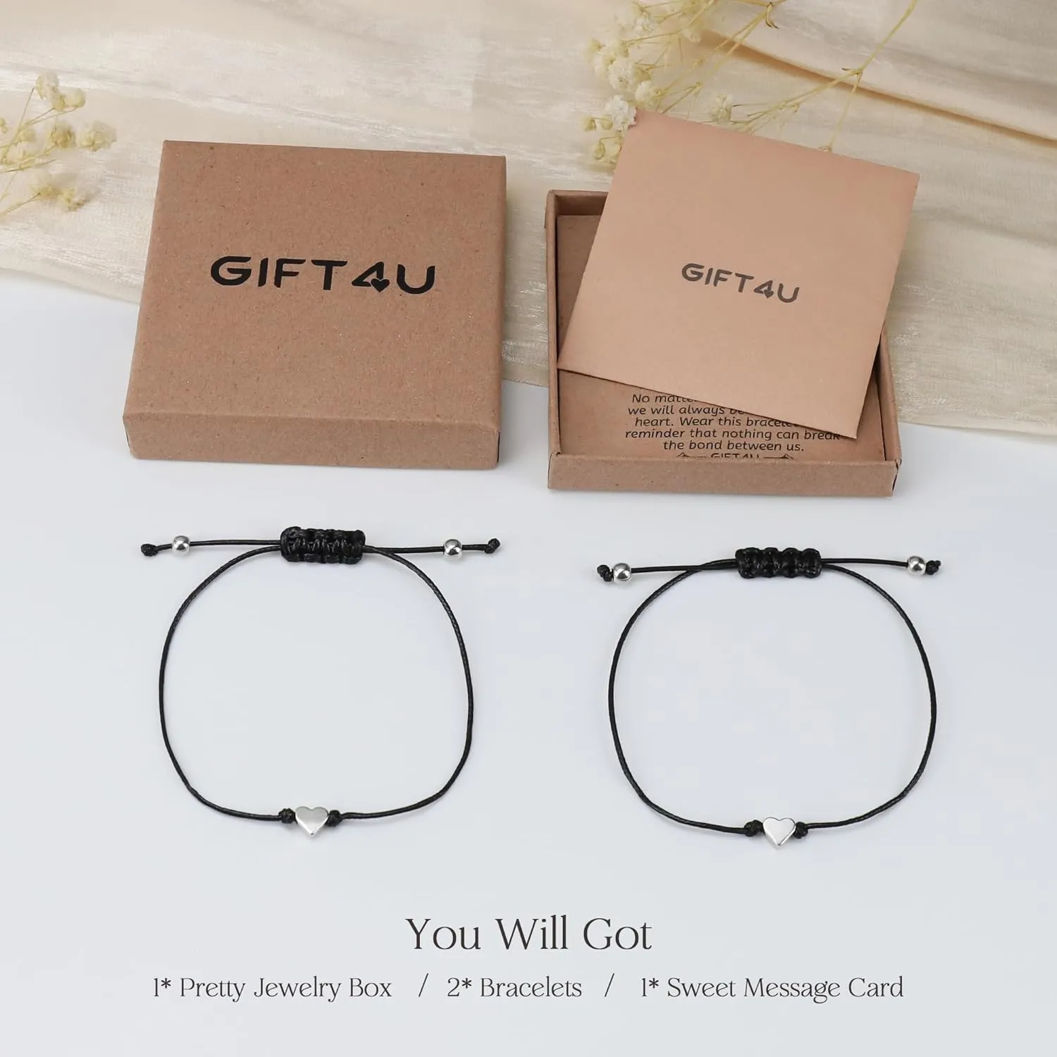 Friendship Gifts for Women - Best Friend Bracelets for 2, Friendship Bracelet, Heart Sunflower Butterfly Yin Yang Best Friend Jewelry, Birthday Valentines Gifts for Female Sister Bff