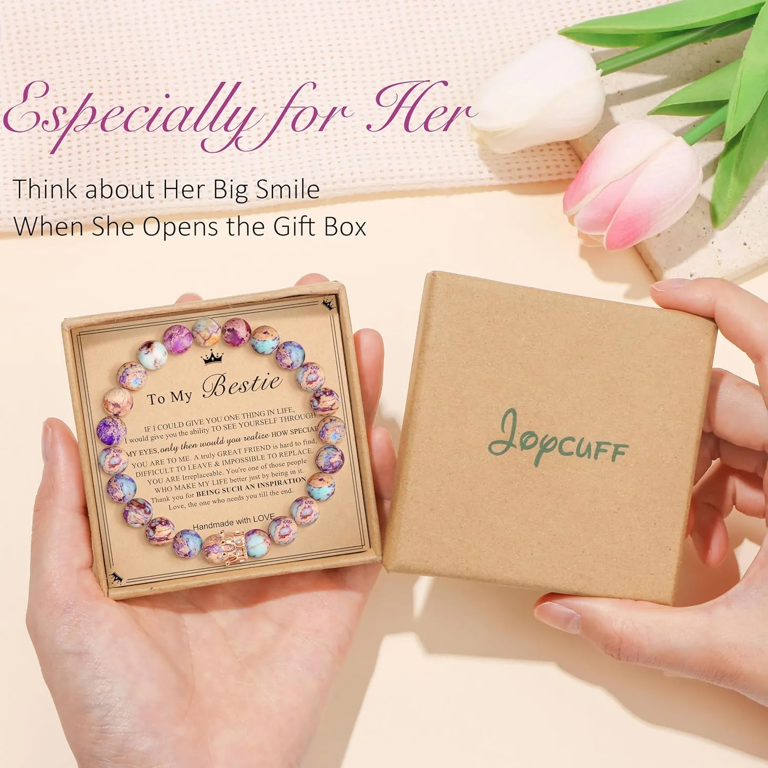     Friendship Gifts For Women      Christmas Valentines Day Graduation Healing Stone Bracelets Gifts for Her