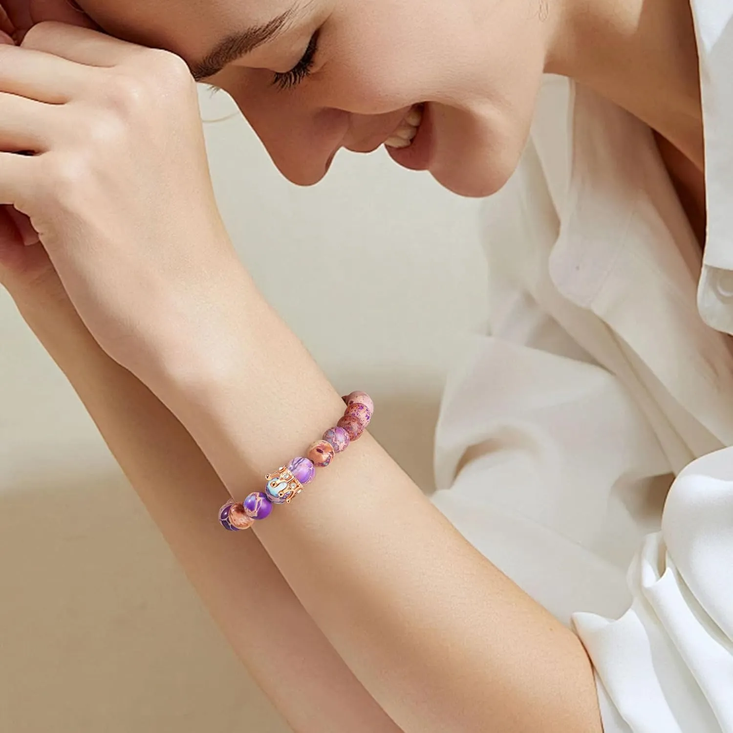     Friendship Gifts For Women      Christmas Valentines Day Graduation Healing Stone Bracelets Gifts for Her