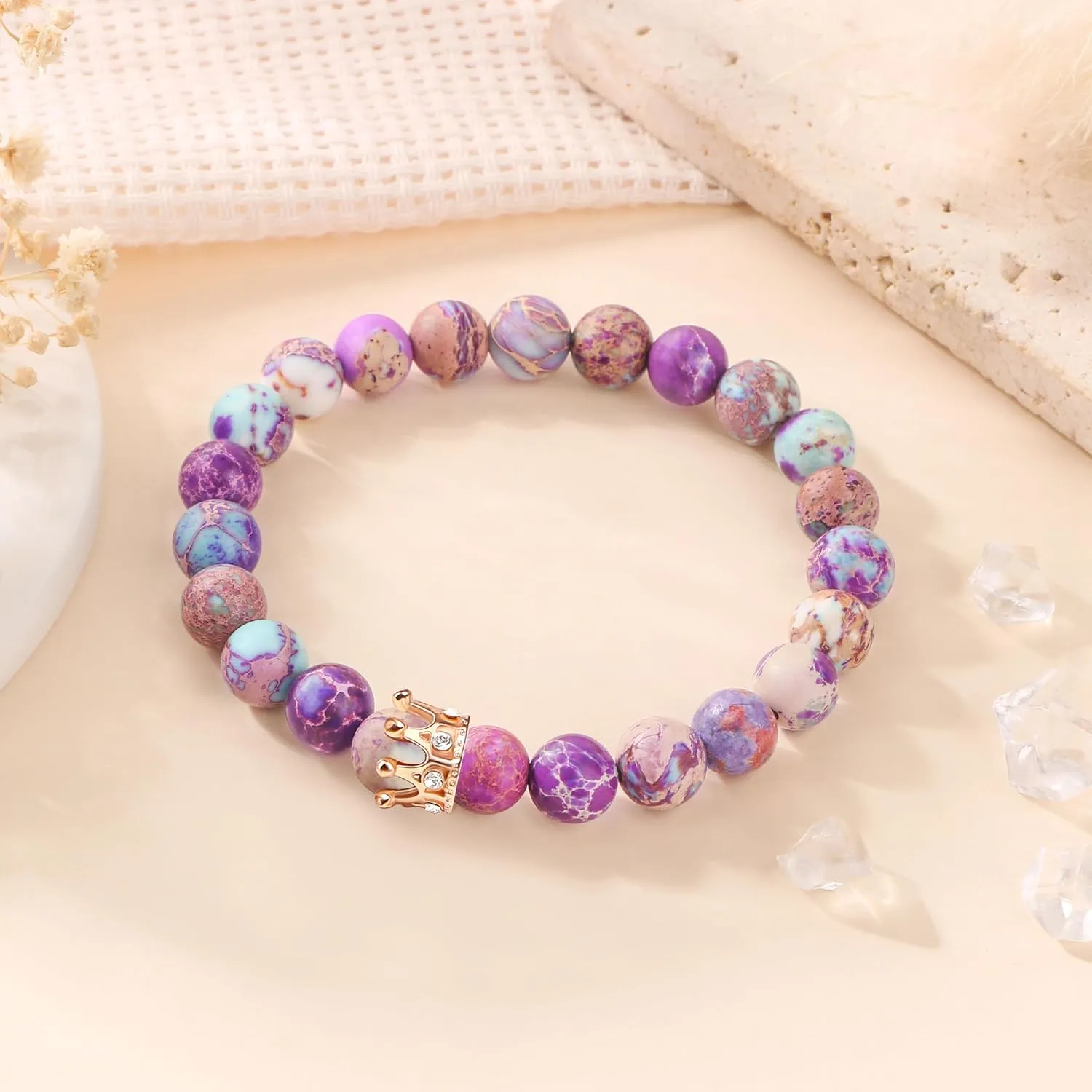     Friendship Gifts For Women      Christmas Valentines Day Graduation Healing Stone Bracelets Gifts for Her