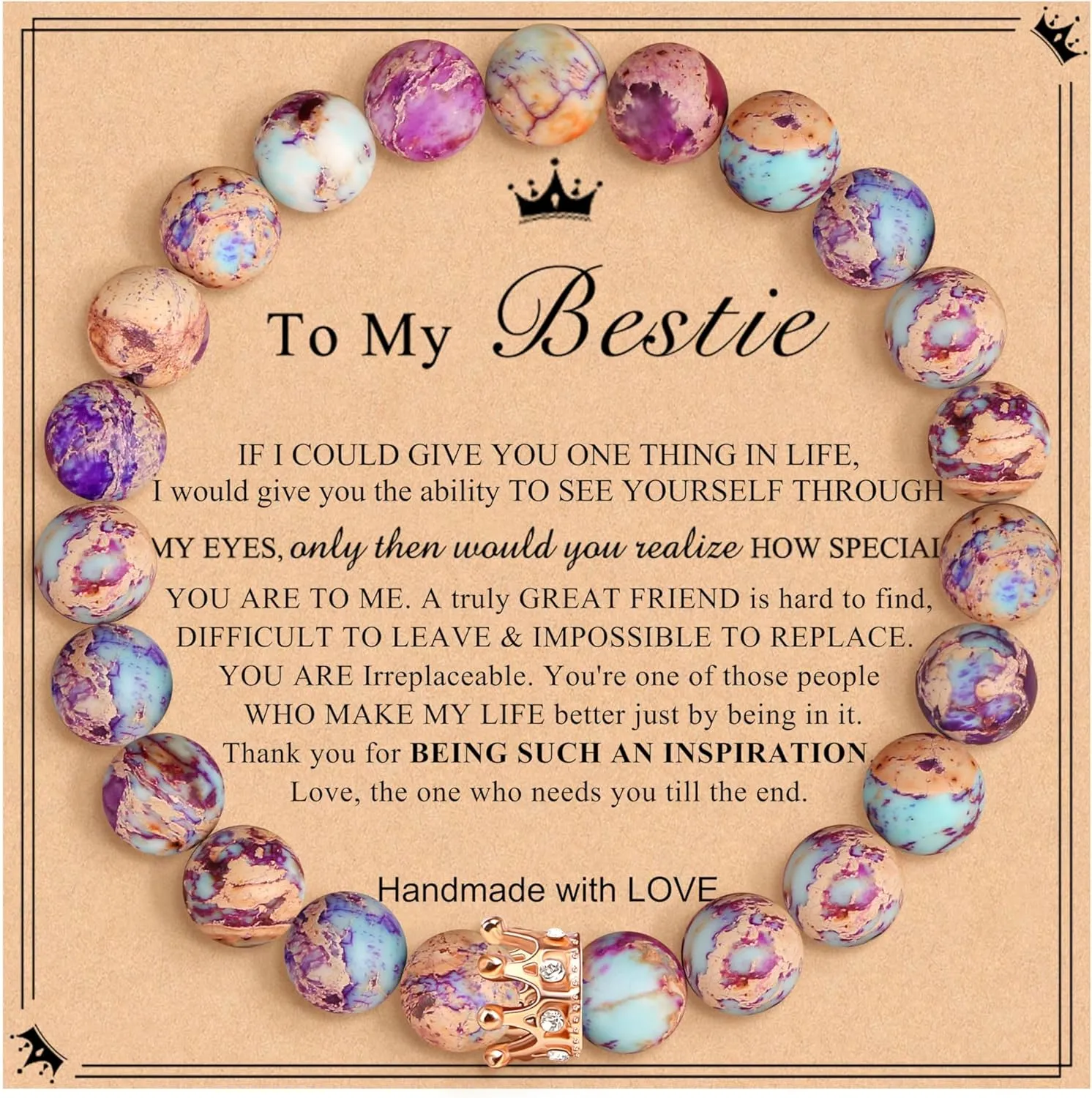     Friendship Gifts For Women      Christmas Valentines Day Graduation Healing Stone Bracelets Gifts for Her
