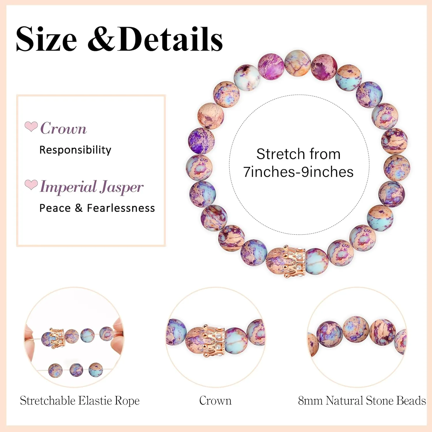     Friendship Gifts For Women      Christmas Valentines Day Graduation Healing Stone Bracelets Gifts for Her