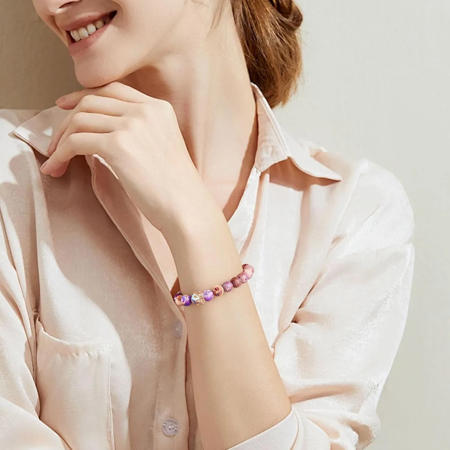     Friendship Gifts For Women      Christmas Valentines Day Graduation Healing Stone Bracelets Gifts for Her