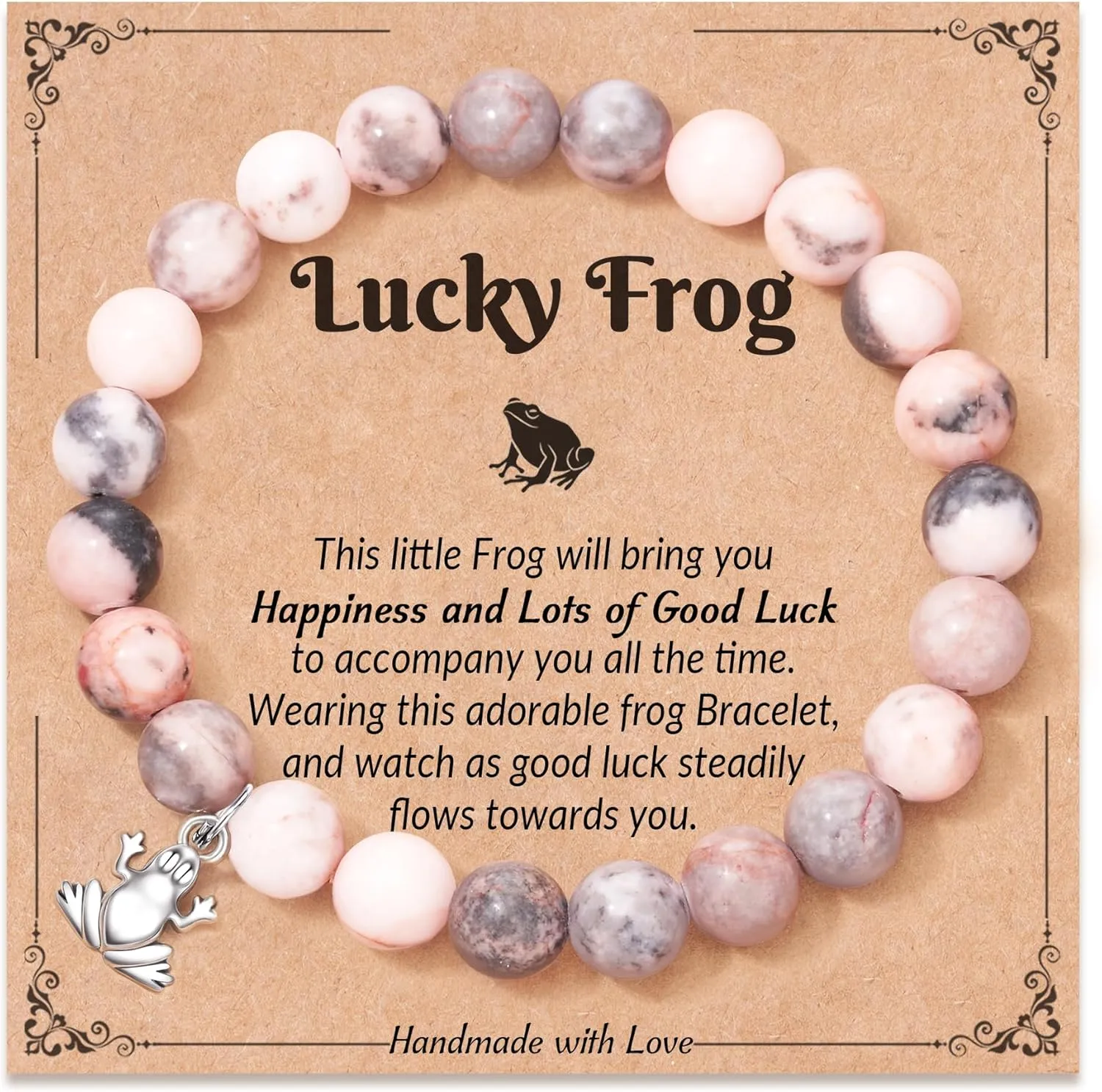 Frog Gifts for Women, Natural Stone Bracelets, Frog Stuff Christmas Gifts for Women