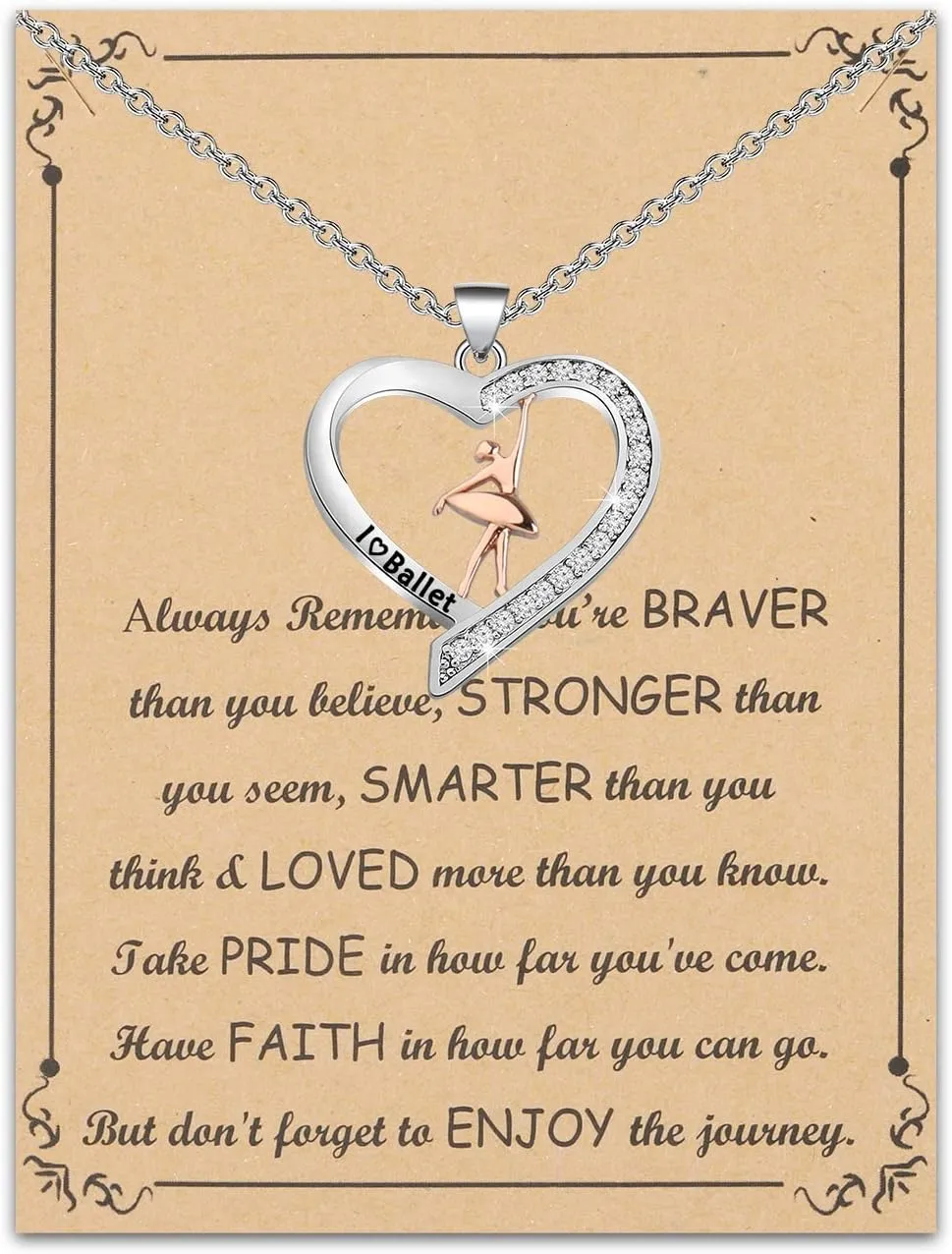 FUSTMW Ballerina Necklaces Ballet Dancer Bracelet Ballet Gifts Ballerina Gift Ballet Jewelry Ballet Recital Lover Gift for Her