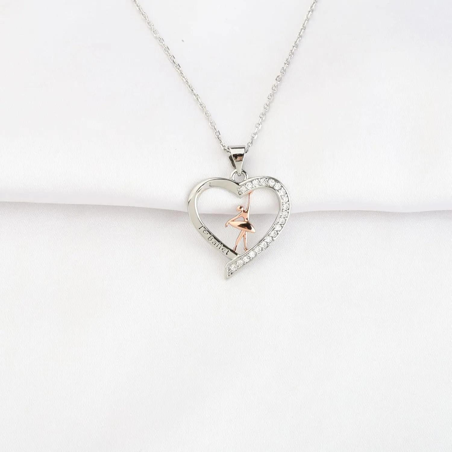 FUSTMW Ballerina Necklaces Ballet Dancer Bracelet Ballet Gifts Ballerina Gift Ballet Jewelry Ballet Recital Lover Gift for Her
