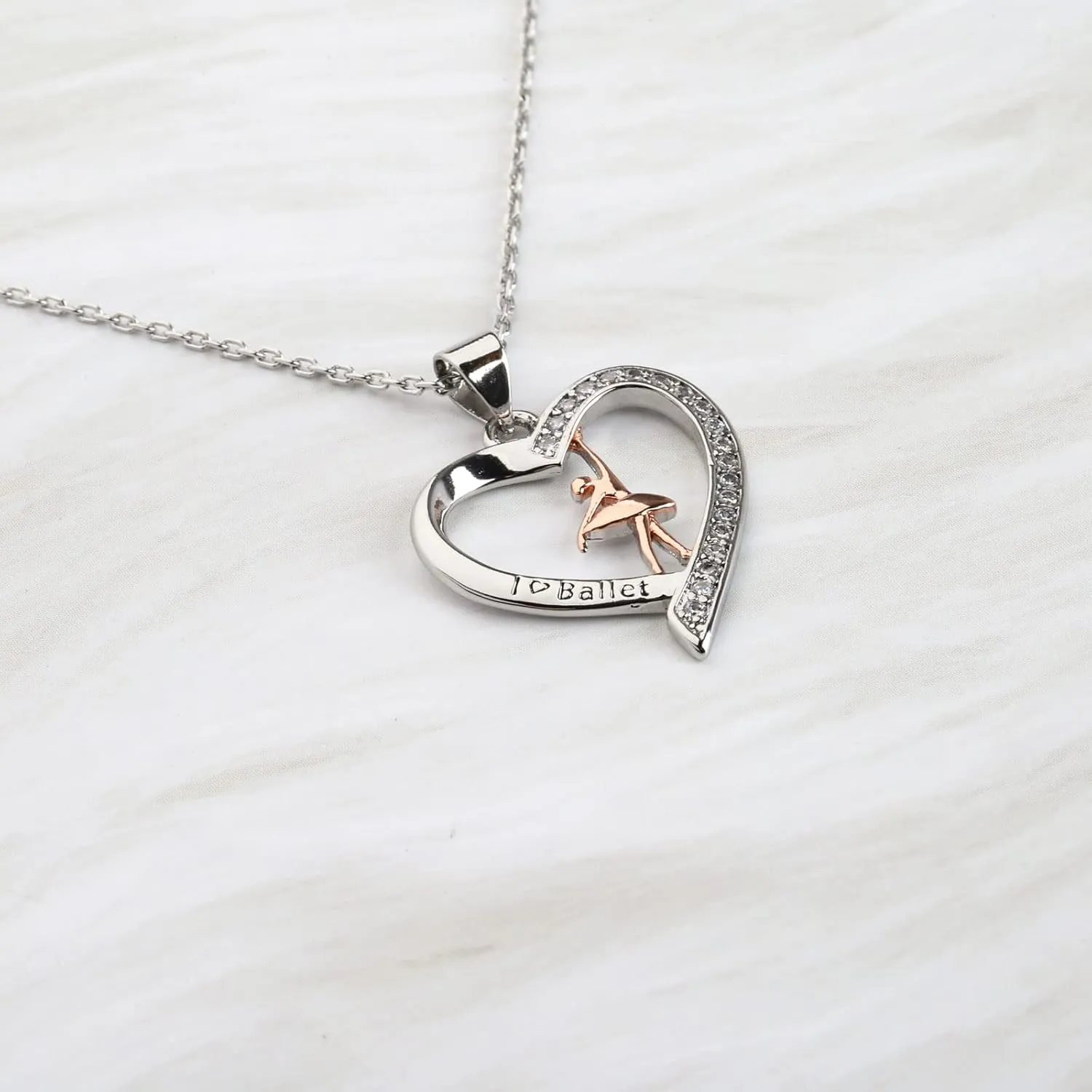 FUSTMW Ballerina Necklaces Ballet Dancer Bracelet Ballet Gifts Ballerina Gift Ballet Jewelry Ballet Recital Lover Gift for Her