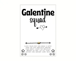 Galentine Squad, Galentines Day Gift, Galentine Wish Bracelet, Gal Pal Friend Wish Bracelet, Galentine's Party Favor, Celebrate Friendship, Bestie Wish Bracelet, Make A Wish, Galentine's Day Gift