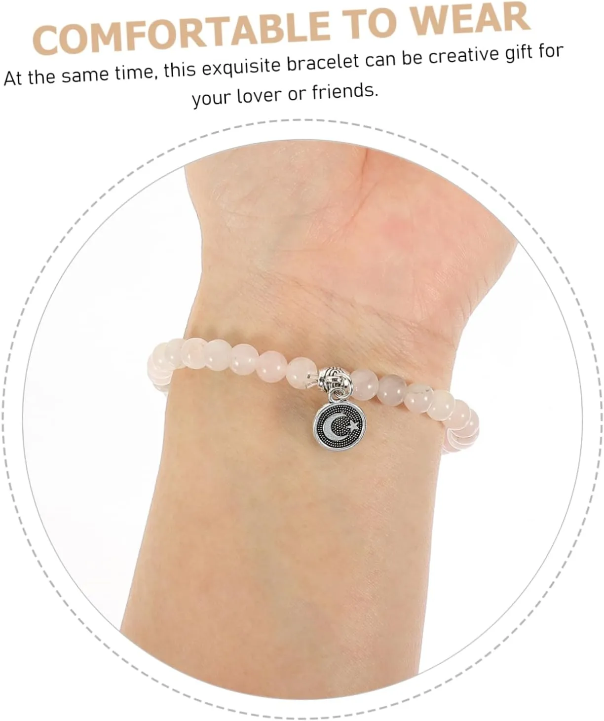 GALPADA 6mm Rosary Bracelet Misbaha Prayer Beads Jade Bracelet for Women Prayer Bracelet Rosary for Worry