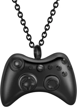 Game Controller Urn Necklaces for Ashes for Boy Men Hip Hop GamePad Cremation Jewelry for Ashes Cool Memorial Keepsake Ashes Urn Pendant Necklace