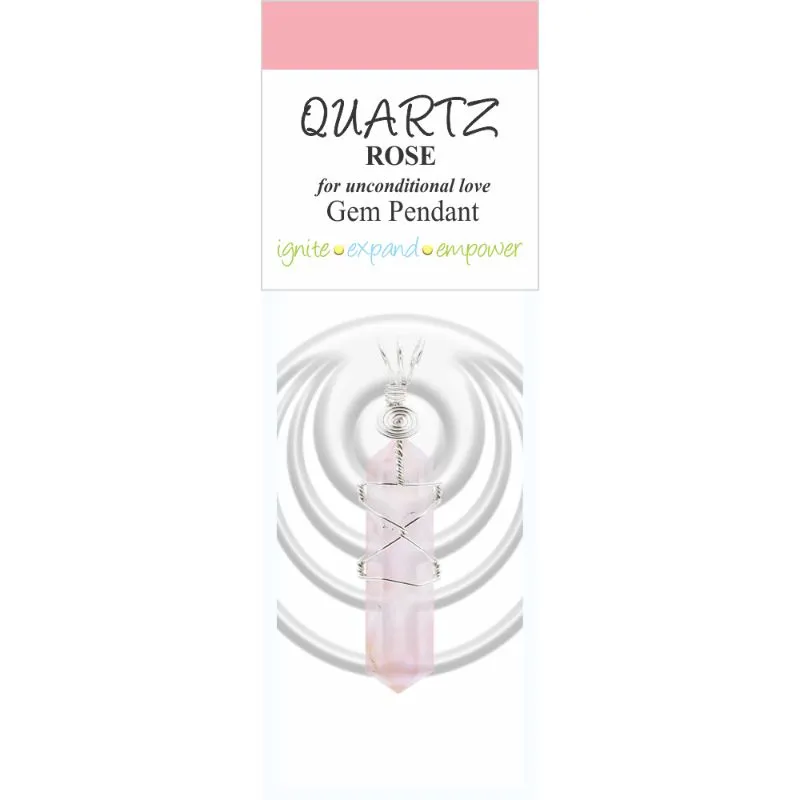 Gem Pendant Rose Quartz