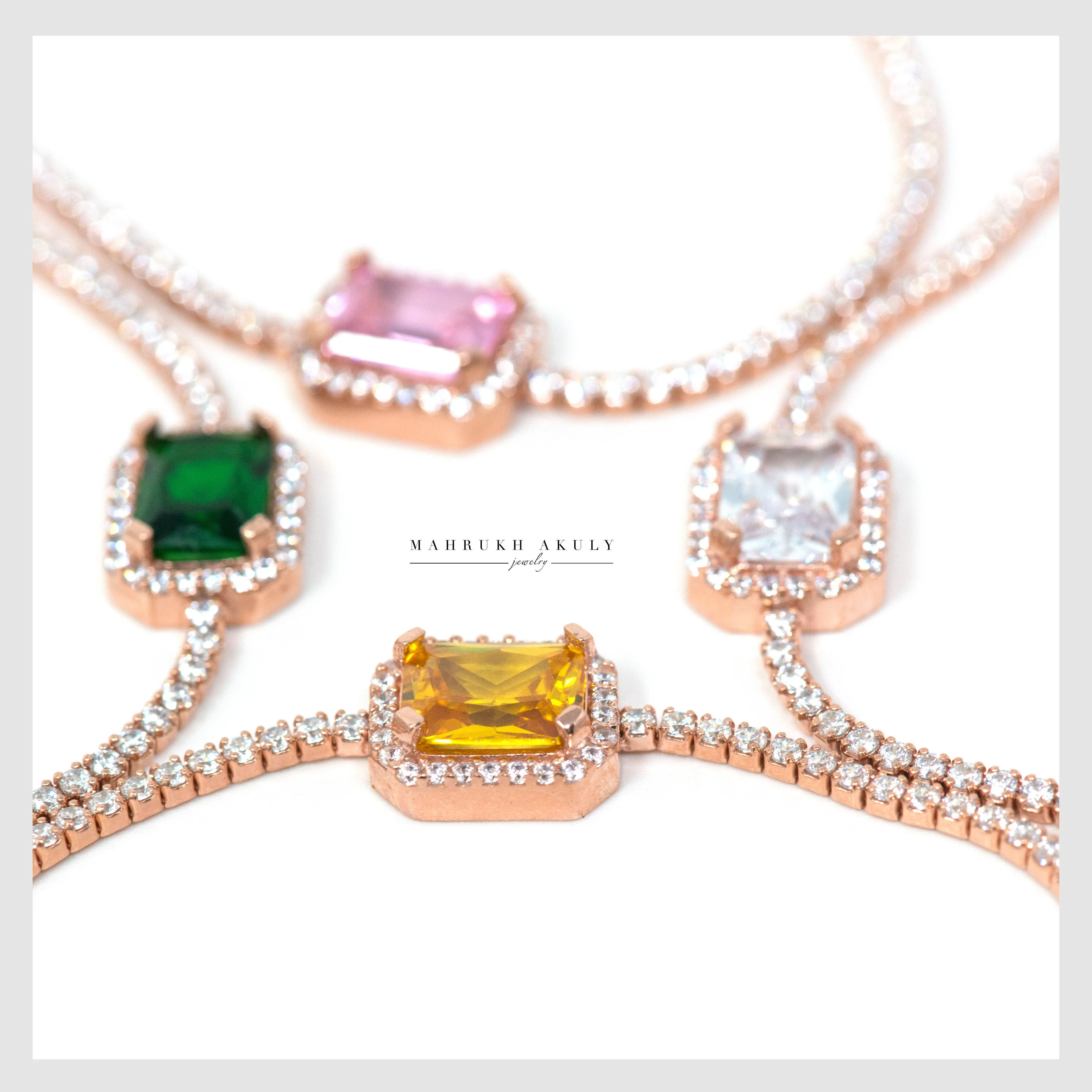 Gemstone tennis bracelets