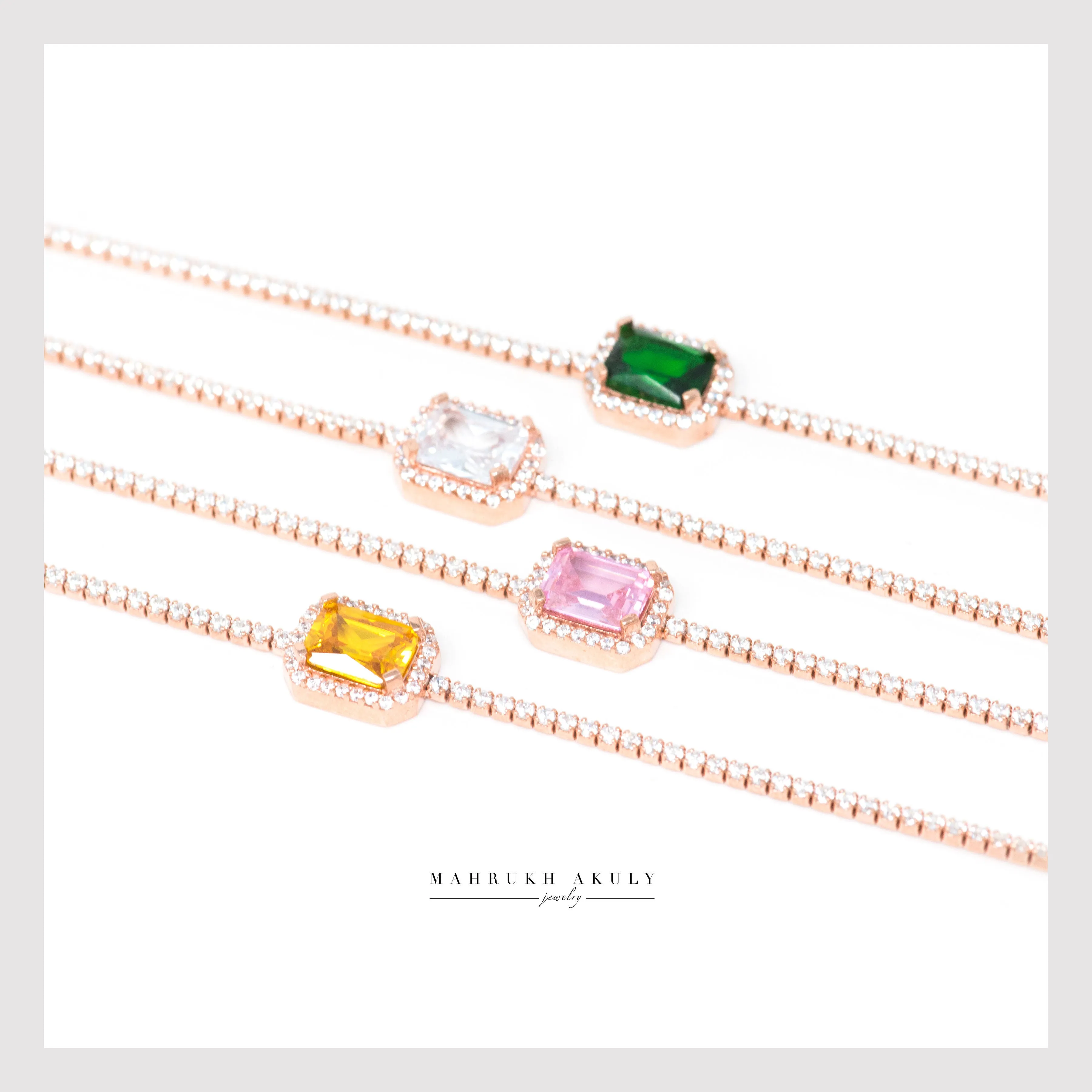 Gemstone tennis bracelets
