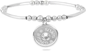 Ginger Snaps Catalina Stretch Bracelet | Customizable & Adjustable Snap Jewelry Collection | Choose Your Own Button Charms for Necklaces, Bracelets | Standard Size | SN96-71