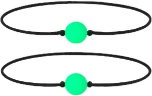 Glow in the Dark Natural Stone Nugget Bracelets for Couples - Luminous Night Bracelet Set for Two - These Bracelets Always Shine as a Symbol of Your Eternal Togetherness, Adjustable, Black
