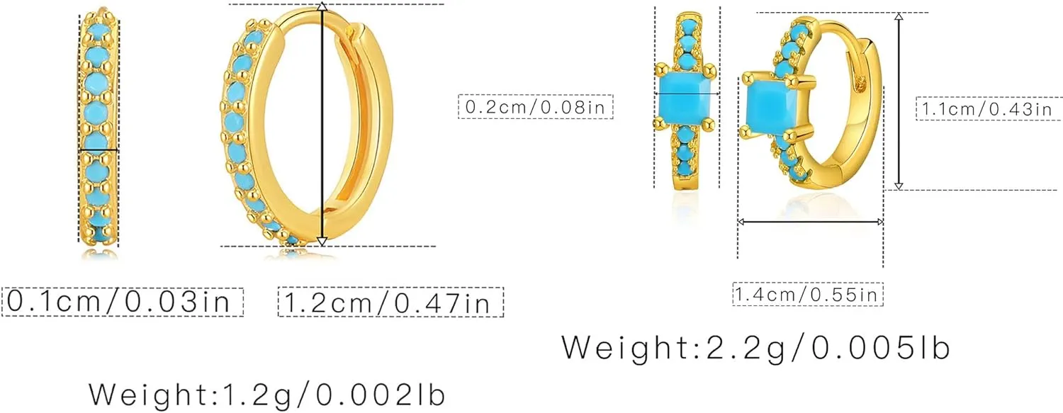 Gold Dainty Huggie Hoop Earrings for Women 18K Real Gold Plated Cuff Earrings Small Cubic Zirconia Hoop Earrings for Men Hypoallergenic Cartilage Ear Jewelry for Women