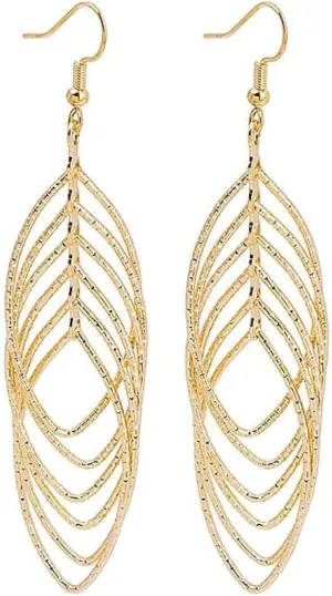 Gold Dangle Earrings for Women Dangling Silver Bohemian Earrings Statement Layered Boho Drop Earrings