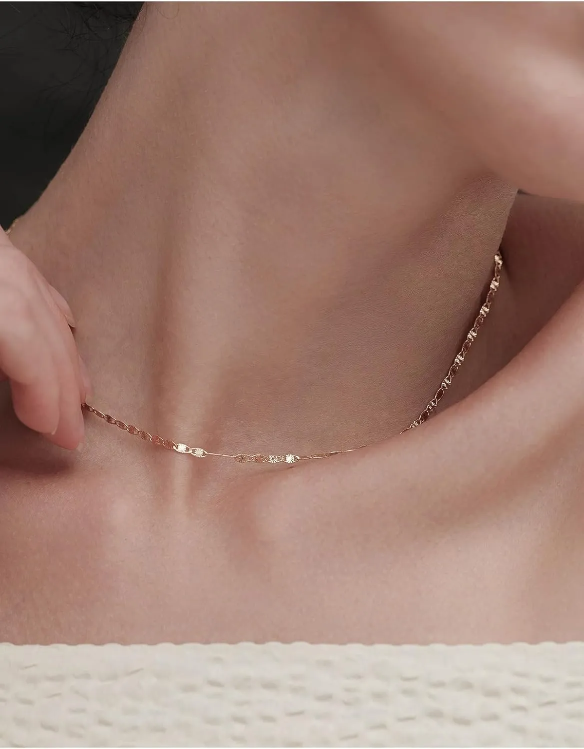 Gold Layered Necklaces for Women, 14K Dainty Gold Chain Necklace Women Trendy Cuban Link Paperclip Chain Toggle Clasp Necklace Fashion Chunky Jewelry for Women