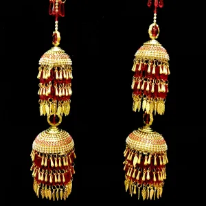 Gold Panjabi Kalire Set For Bride (Design 3)