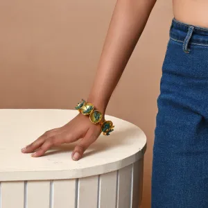 Gold Plated Geometric Circular Bracelet