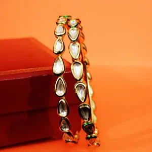 Gold Plated Kundan Work Bracelet (Design 84)