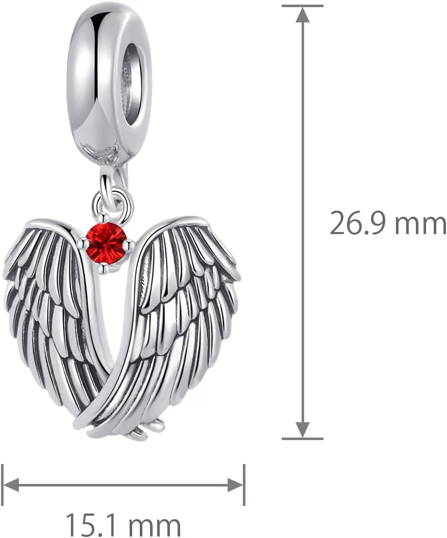 Guardian Angel Spread Wings and Soar Charm Compatible with Pandora Charms Bracelets