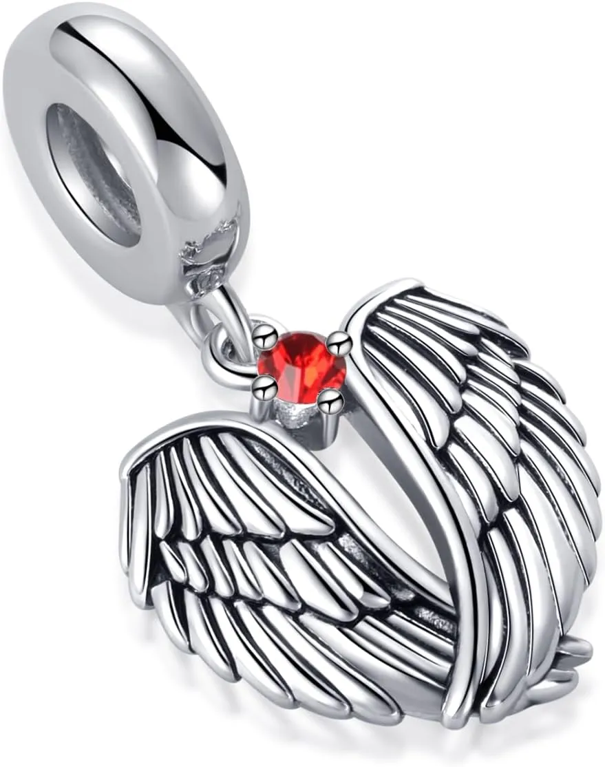 Guardian Angel Spread Wings and Soar Charm Compatible with Pandora Charms Bracelets