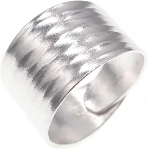 Handmade Hammered Wide Silver Ring for Women Boho Thumb Bnad Open Adjustable StatementRing Jewelry Gift