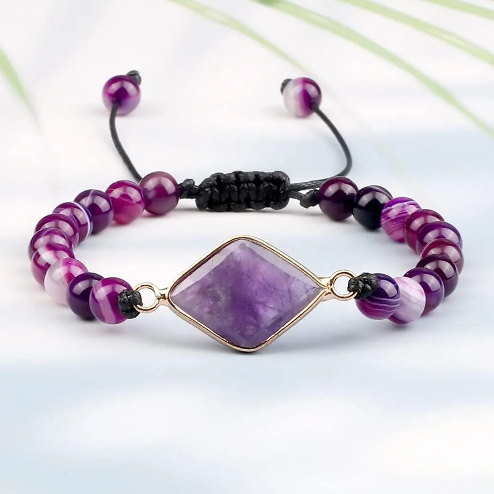 Handmade Natural Green Malachite Stone Lava Bracelet Adjustable Strand Buddha Bracelet Yoga Prayer Women Men Fashion Jewery Gift IG3E9 (Red)