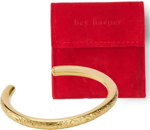Hey Harper Gold Cuff Bracelet - Bangle Trendy Chunky Non Tarnish Gold Cute Stackable Waterproof Bracelet - Gift for Women - Simple Minimalist Unique Statement Jewelry