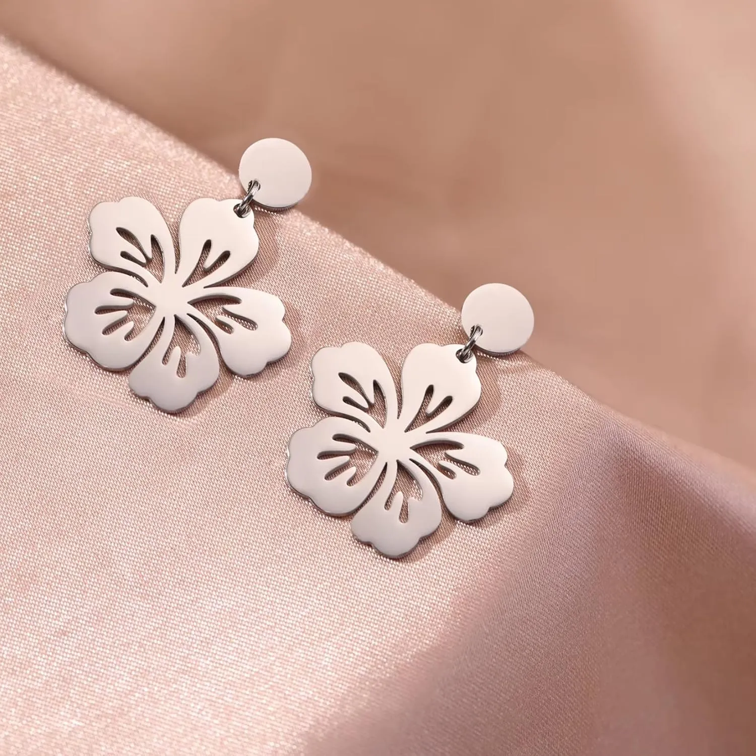 Hibiscus Earrings Hawaiian Earrings for Women Hawaiian Jewelry Hibiscus Dangle Earrings for Women Jewelry Gift Flower
