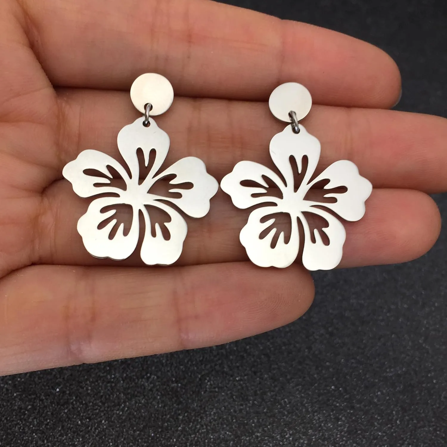 Hibiscus Earrings Hawaiian Earrings for Women Hawaiian Jewelry Hibiscus Dangle Earrings for Women Jewelry Gift Flower