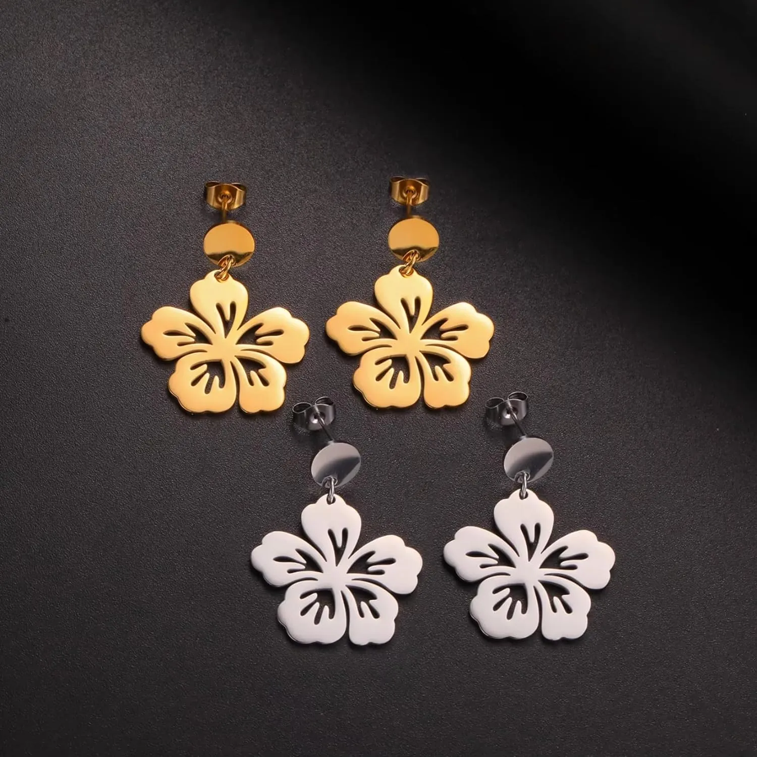 Hibiscus Earrings Hawaiian Earrings for Women Hawaiian Jewelry Hibiscus Dangle Earrings for Women Jewelry Gift Flower