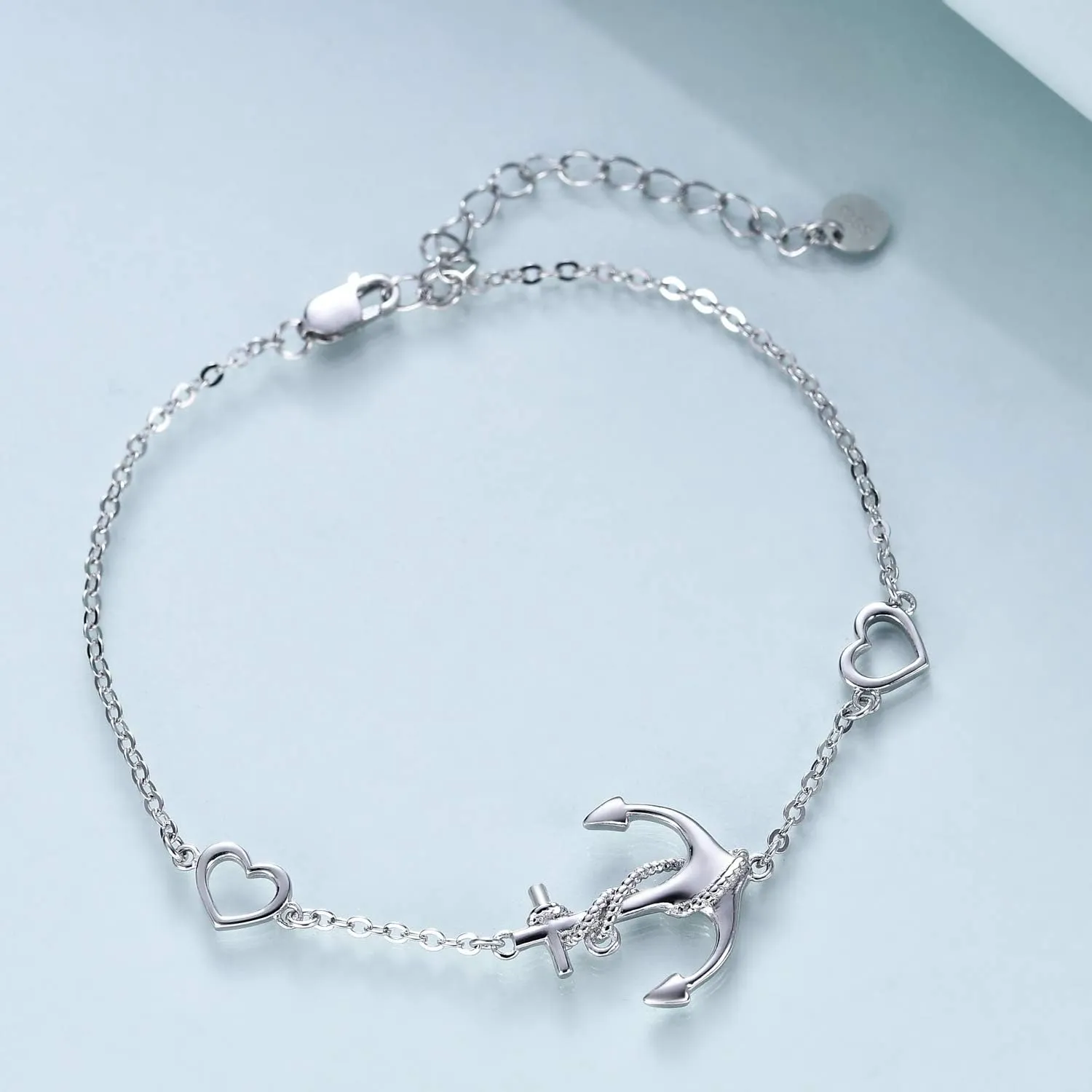Horse/Clover/Anchor/Penguin/Sea Turtle/Infinity/Starfish/Cross/Daisy/Mermaid/Ladybug/Axolotl Bracelets for Women Sterling Silver Jewelry Adjustable Chain Bracelet Jewelry Gifts for Women